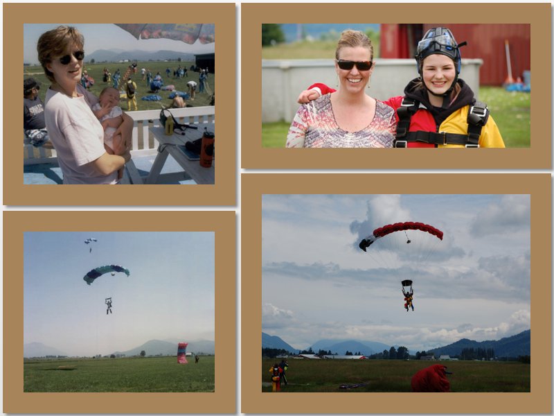 skydiving collage